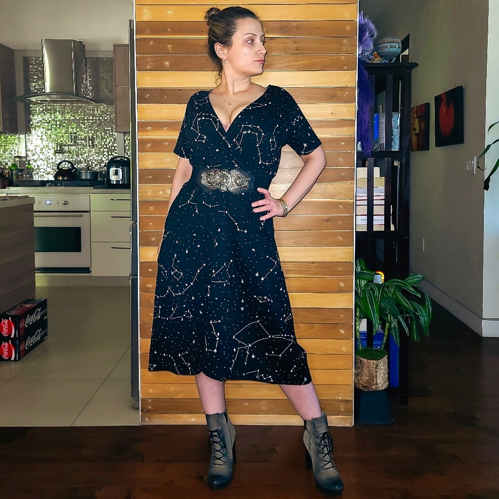 NWOT Svaha glow-in-the-dark constellation dress
